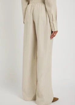 Wide-leg silk-chiffon trousers