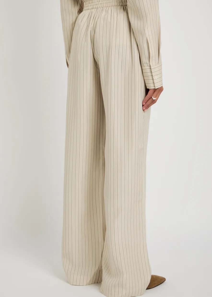 Wide-leg silk-chiffon trousers