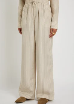 Wide-leg silk-chiffon trousers