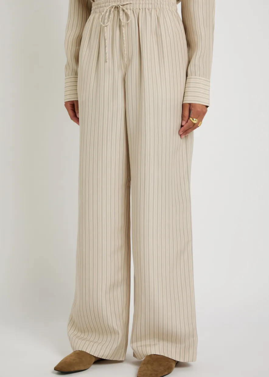 Wide-leg silk-chiffon trousers