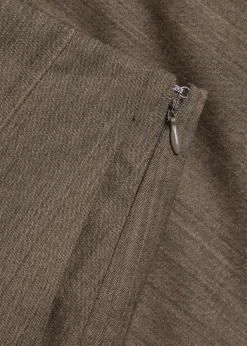 Wide-leg wool-blend trousers