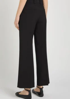 Wide-leg wool trousers