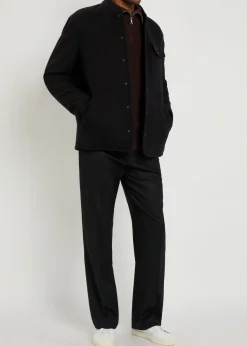 Wide-leg wool trousers