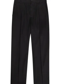 Wide-leg wool trousers