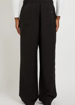 Wide-leg woven trousers