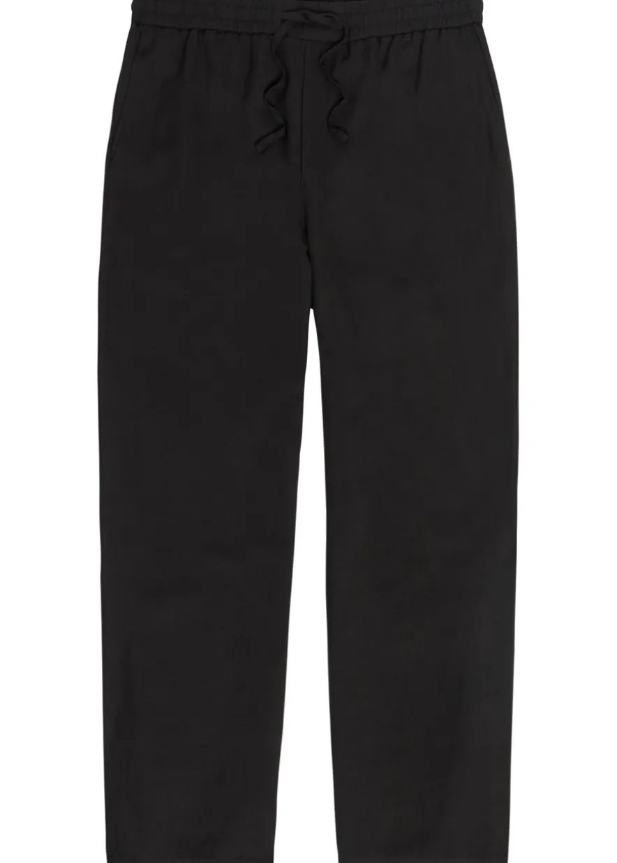 Wide-leg woven trousers