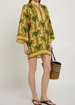 Wild Savannah printed linen tunic