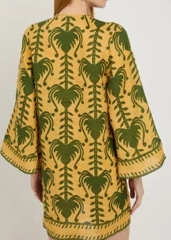 Wild Savannah printed linen tunic