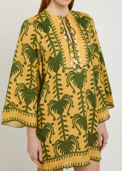 Wild Savannah printed linen tunic