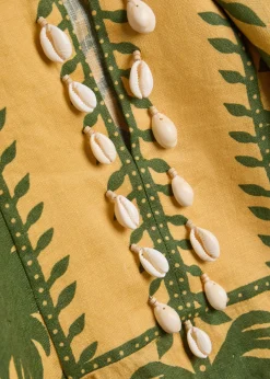 Wild Savannah printed linen tunic