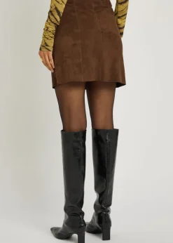 Wiley horsebit-embellished suede mini skirt