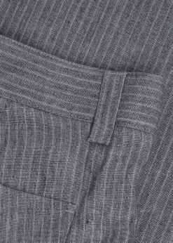Wilkins striped straight-leg linen trousers