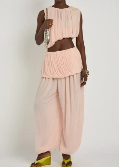 Willa draped tissue jersey balloon trousers