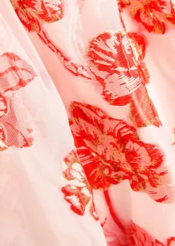 Willa floral-jacquard organza midi dress