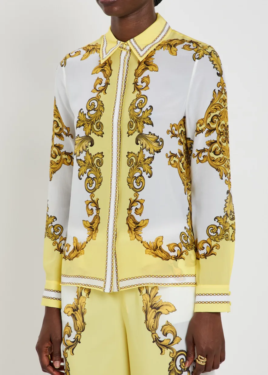 Willa printed silk-chiffon shirt