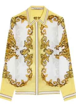 Willa printed silk-chiffon shirt