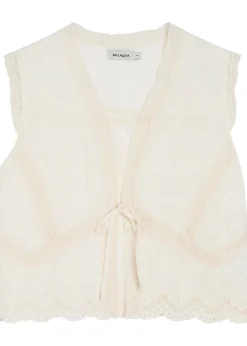 Willow embroidered cropped cotton top