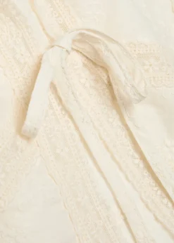 Willow embroidered cropped cotton top