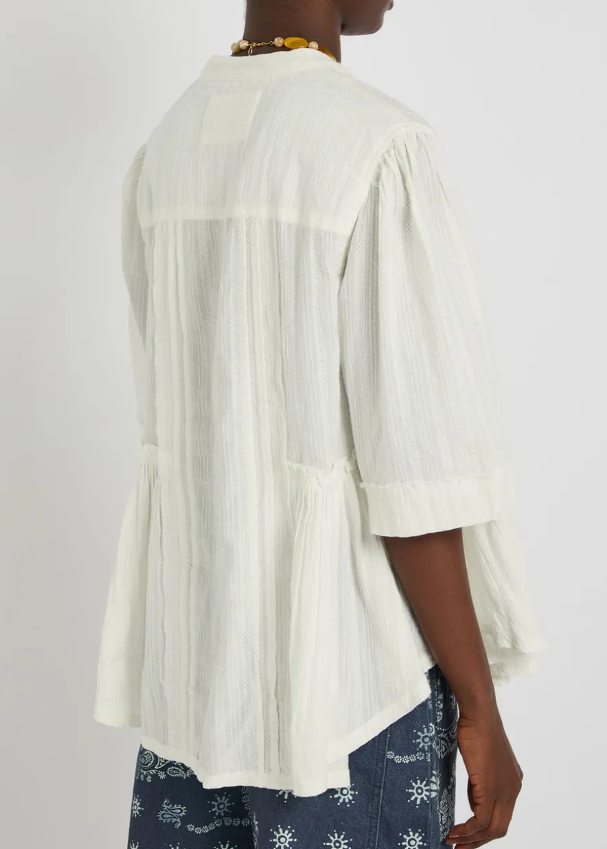 Willow textured cotton blouse