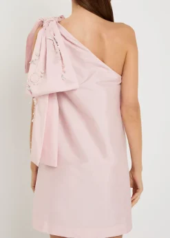 Winnie bow-embellished taffeta mini dress