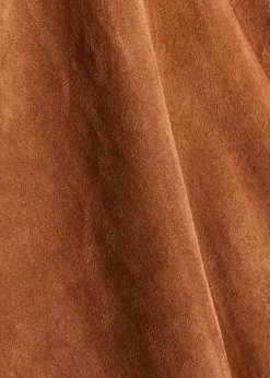 Winona split-hem suede midi skirt