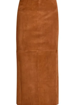Winona split-hem suede midi skirt