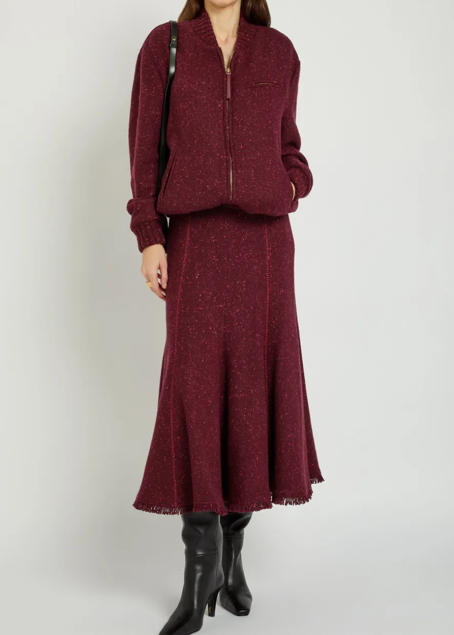 Winslow speckled wool-blend bomber jacket