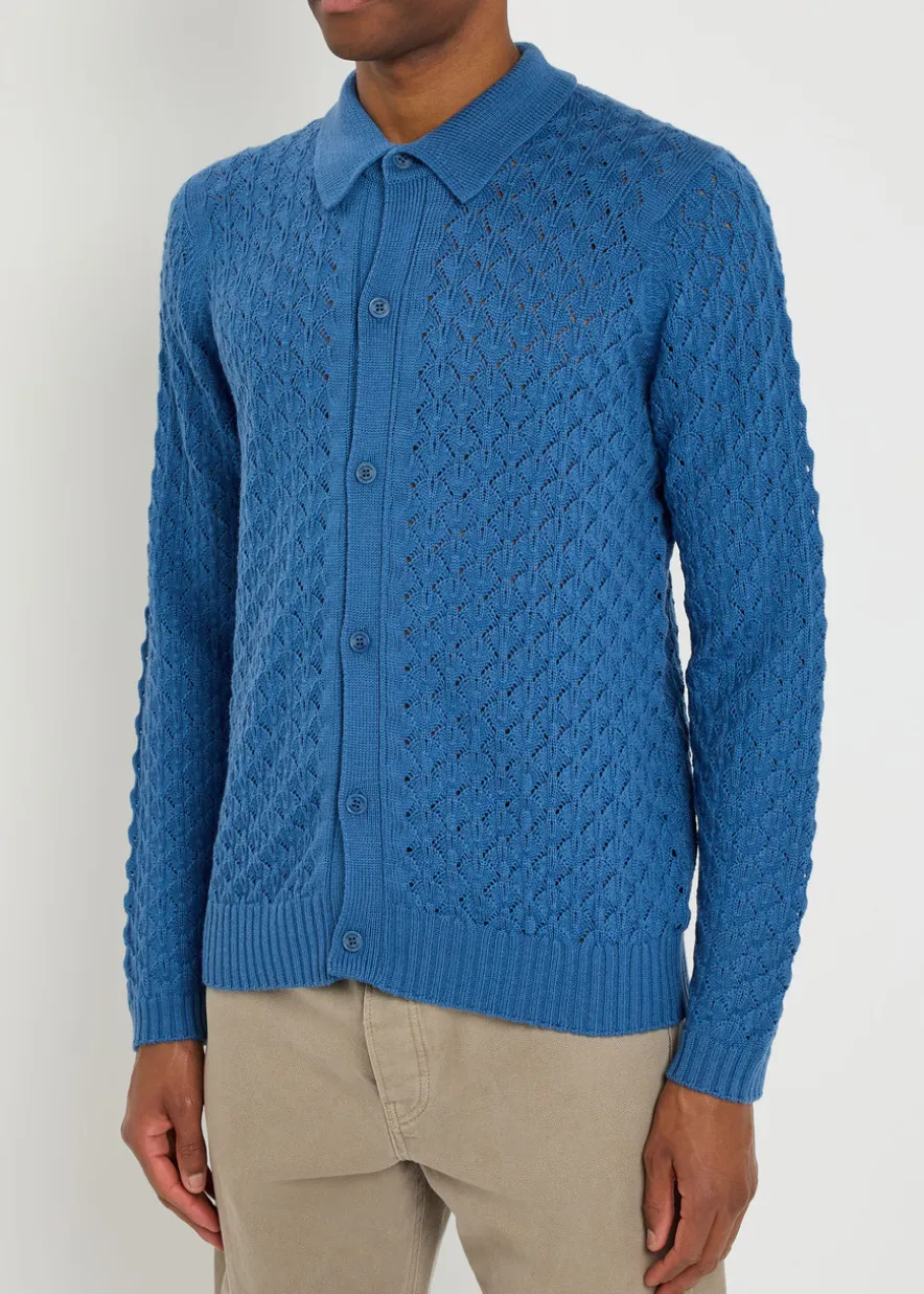 Winster open-knit merino wool cardigan