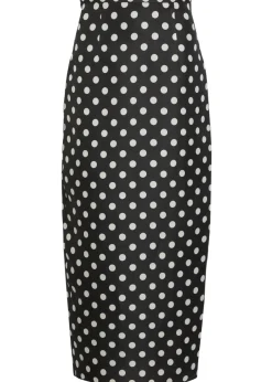 Winton polka-dot silk midi skirt