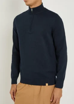Woodhouse half-zip cotton jumper