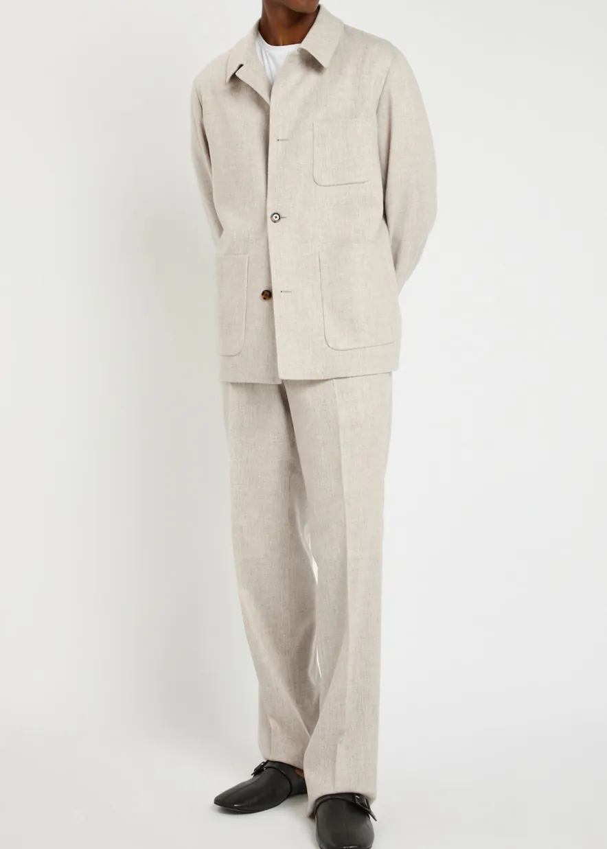 Wool and cashmere-blend overshirt