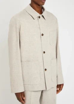 Wool and cashmere-blend overshirt