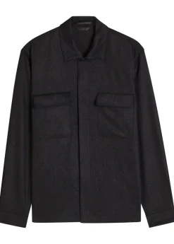 Wool and cashmere-blend overshirt