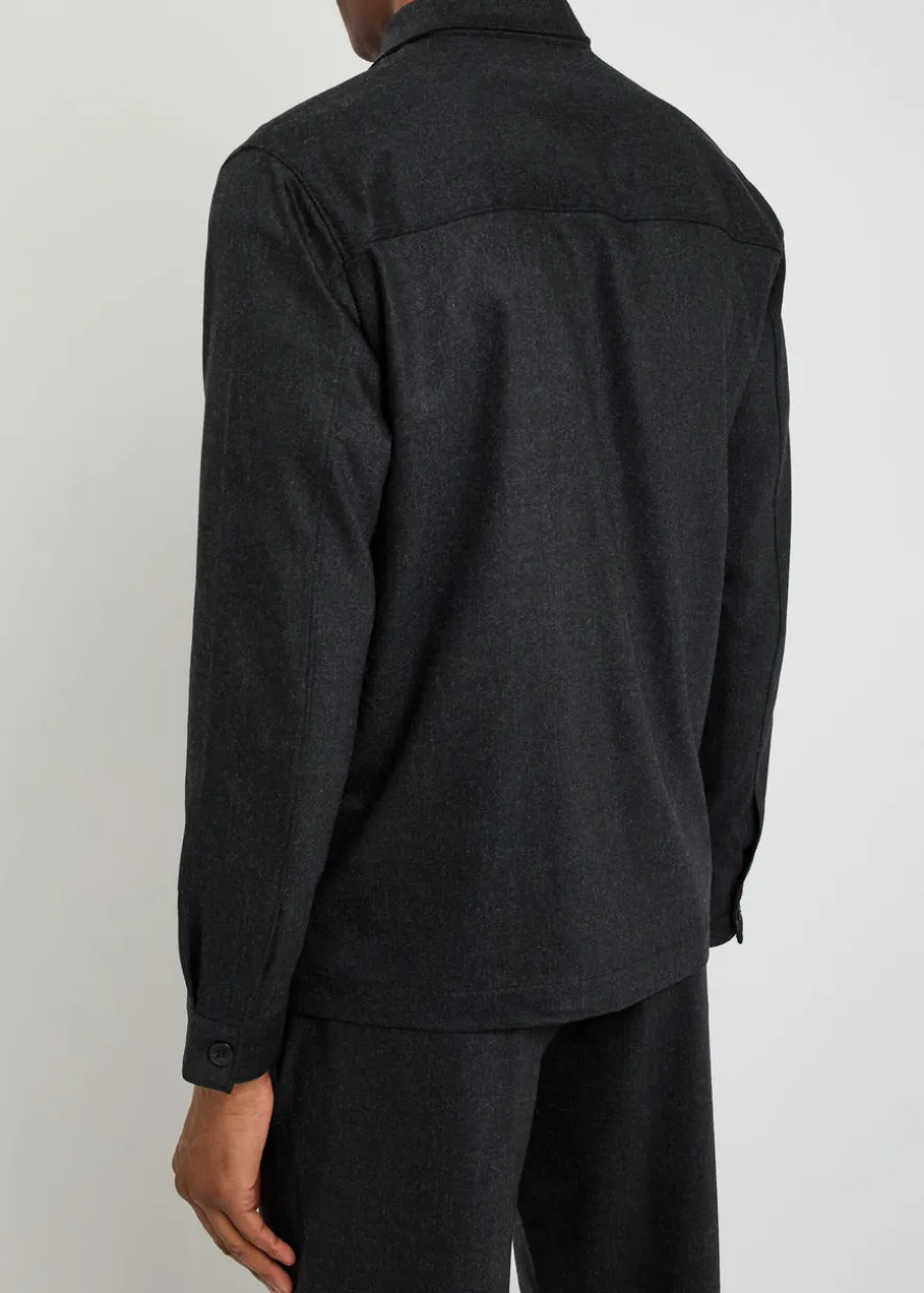 Wool and cashmere-blend overshirt