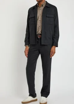 Wool and cashmere-blend overshirt