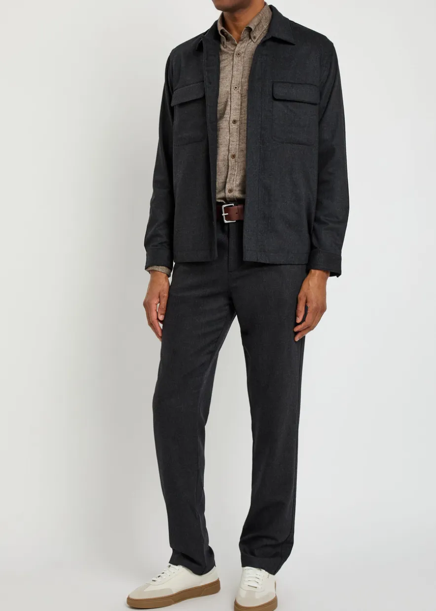 Wool and cashmere-blend overshirt