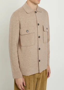 Wool and cashmere-blend overshirt