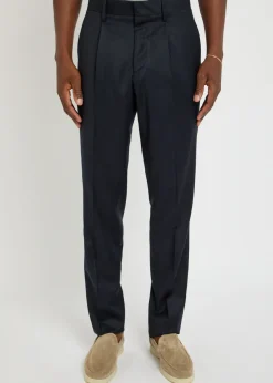 Wool and cashmere-blend trousers
