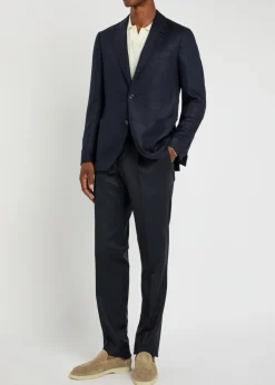 Wool and cashmere-blend trousers