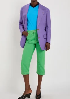 Wool and linen-blend blazer