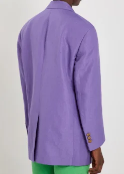 Wool and linen-blend blazer