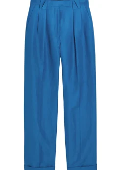 Wool and linen-blend trousers