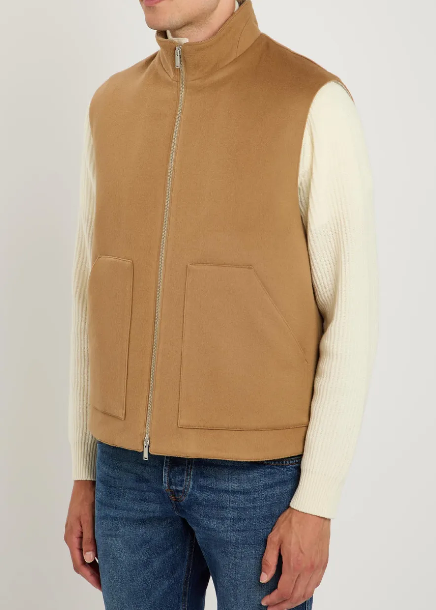 Wool and silk-blend gilet