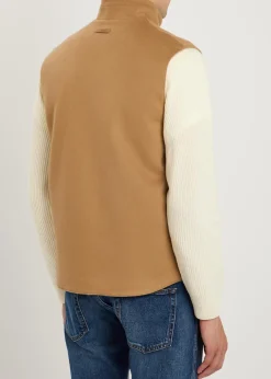 Wool and silk-blend gilet