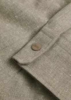 Wool and silk-blend overshirt