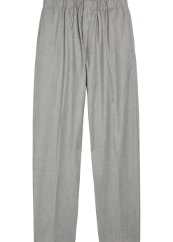 Wool and silk-blend trousers