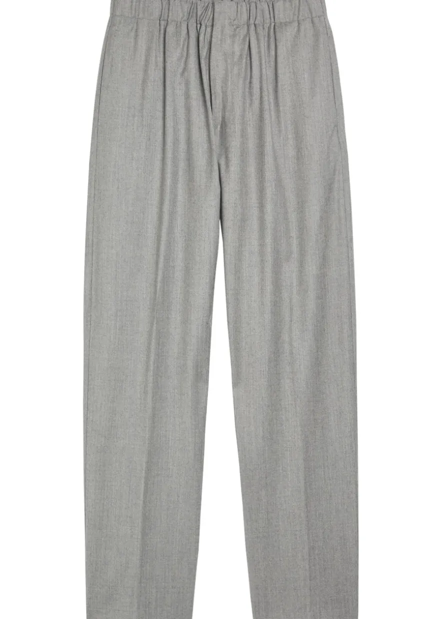 Wool and silk-blend trousers