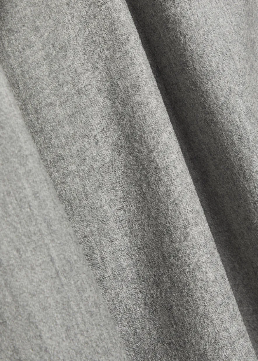 Wool and silk-blend trousers