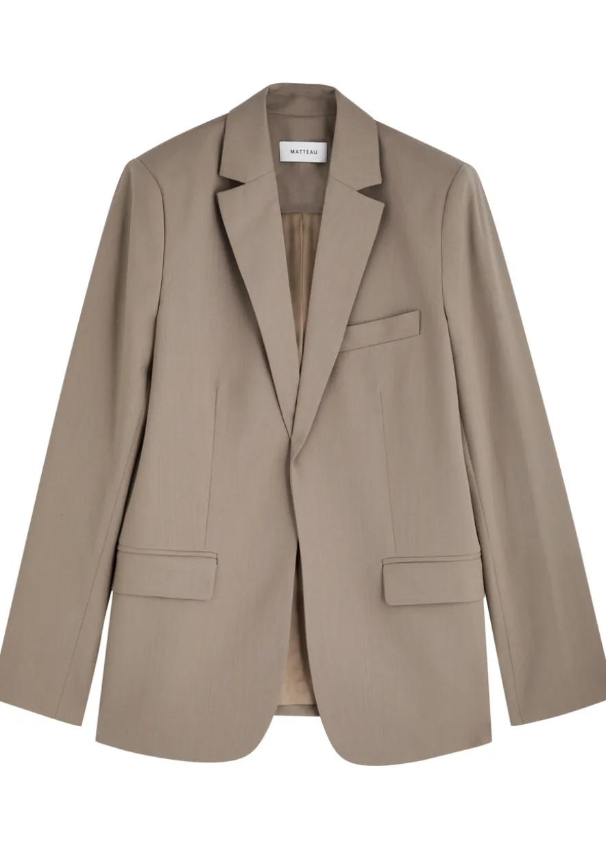 Wool-blend blazer