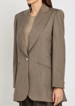 Wool-blend blazer